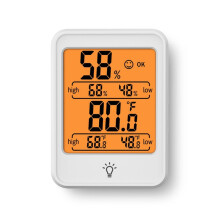 Grote LCD Digitale Thermometer Hygrometer voor Binnen, Elektronische Temperatuur- en Vochtigheidsmeter, Wit