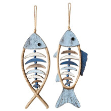 Mediterranean Style Wall Decoration Three-Dimensional Small Pendant Fish-Shaped Model Home Room Decoration Background2pc