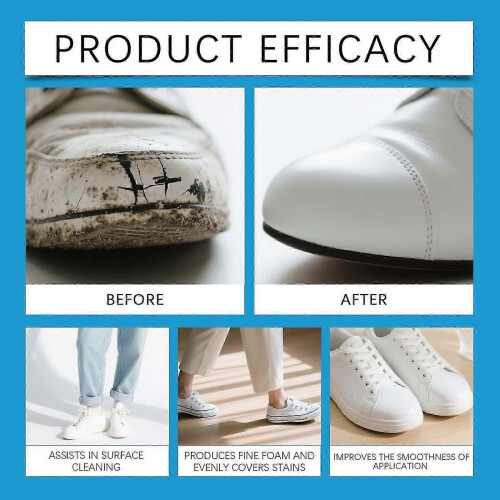 (1pcs) Κρέμα καθαρισμού παπουτσιών White Shoes - Καθαριστικό παπου 2