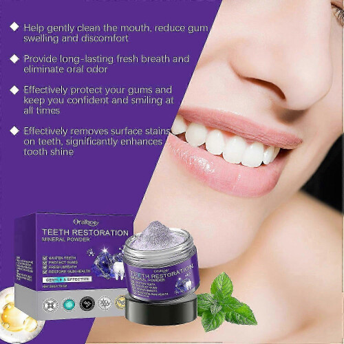 (2PCS) 1-6 τεμάχια ORALHOE 50g ορυκτή πούδρα αποκατάστασης δοντιών 50 2
