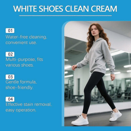 (2pcs) Κρέμα καθαρισμού παπουτσιών White Shoes - Καθαριστικό παπου 2