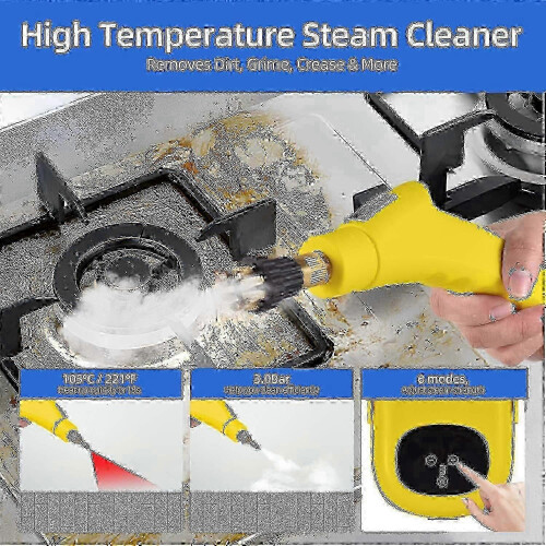 (AU Plug, Yellow) Πλυστικό υψηλής πίεσης 2500W ατμού για επίμονους λεκέδες 1100ml 3 bar 1
