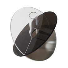 Contemporary Acrylic Flower Vase Grey