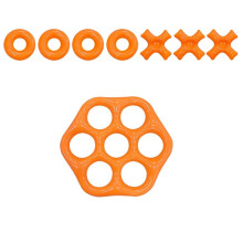 Ny Hexagonal Uppblåsbar Ringkastleksak för Föräldrar och Barn, Interaktiv Poolspel för Sommarens Vattenfamiljeaktiviteter Orangeblå