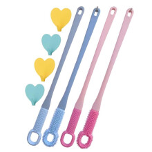 Escova de Limpeza Profunda para Os Pés de Fácil Acesso, Escova de Silicone Macia para Limpeza Dos Dedos com Cabo Longo, 40 cm (15,7")