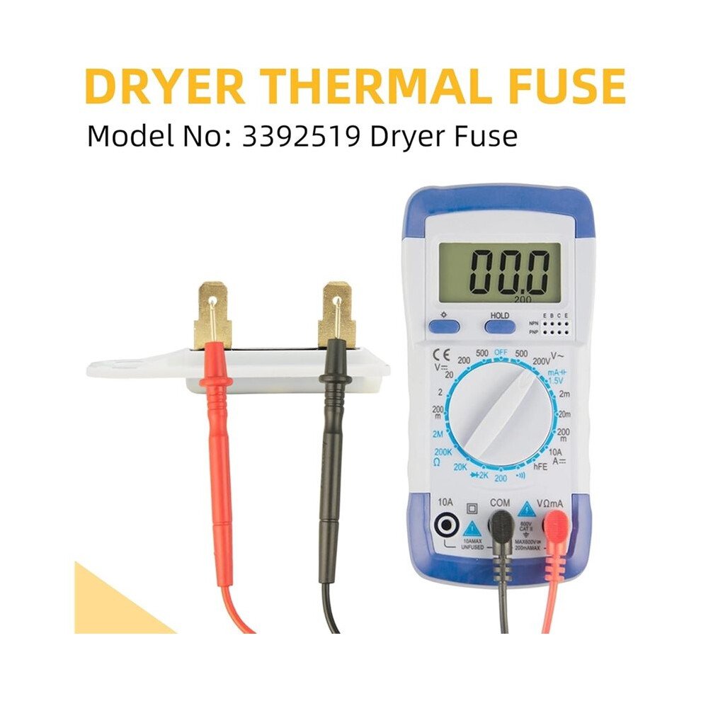 10Pcs Dryer Thermal Fuse, 3392519 Wp3392519 High Quality Dryer, Dryer Fuse For Dryer 4712950996635