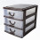 Multifunctional 3-Layer Plastic Drawer Storage Box with Translucent Design for Desktop Organization 1