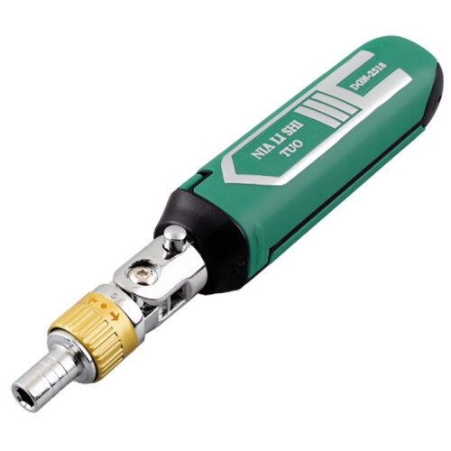 14 in 1 Multi-Function Rotary Ratchet Screwdriver Set with Torx & Bits Green