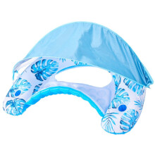 Inflatable Pool Floats with Canopy for Adults, Cup Holders, Summer Beach Party