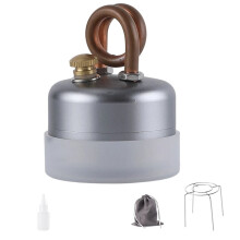 Alcohol Stove Heat Rubber Base Leak Proof Compact Windproof Portable Vaporized Alcohol with Stand Sliver