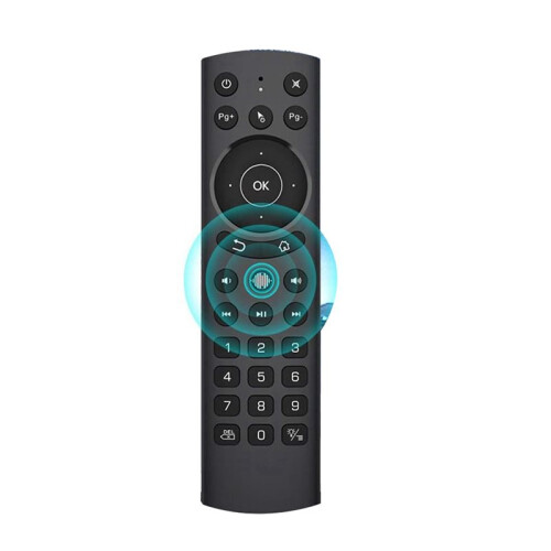 Backlit Voice Remote Control,USB Wireless Voice Control Sensing 2.4G Air Remote Mouse with IR Learning for PC,Projector