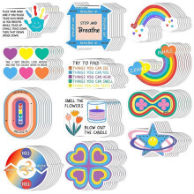 120 Pcs Anxiety Sensory Stickers for Stress Relief, Textured Tactile Fidgets for Mental Health, Autism & ADHD