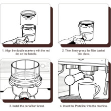 2pcs Cup Filter Baskets for Luxe Cafe ES701, Stainless Steel Portafilter Basket Reusable Coffee Filter Single Cup