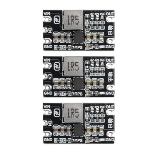 3Pcs - Buck Boost Module 1.8-5.5V to 3.3V 4.2V 5V 3A Adjustable Output Low Ripple Boost Buck Constant Voltage Module