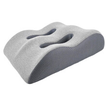 Ergonomic Memory Foam Leg Elevation Pillow for Improved Circulation and Comfort Light Gray