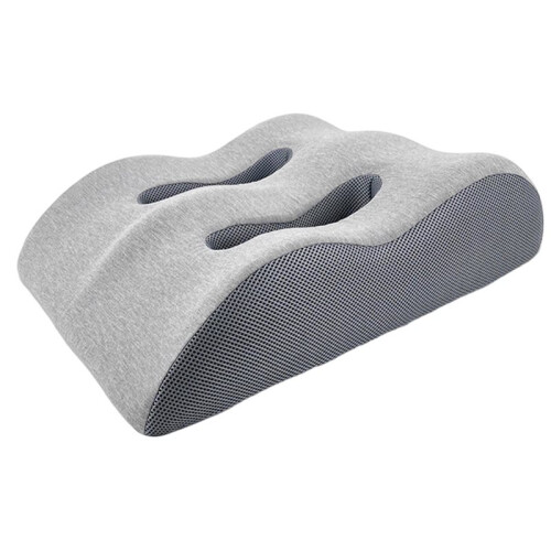Ergonomic Memory Foam Leg Elevation Pillow for Improved Circulation and Comfort Light Gray