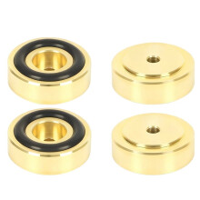 4 Patas de Latón Dorado para Tabla de Cortar con Almohadillas Antideslizantes, Aumento de Altura y Amortiguación de Impactos.