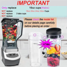 2-Pack 16-Ounce Single-Cup Blender Jar with Lid for BL770 BL780 BL660 BL740 BL810 Series Blenders