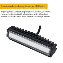 1set/2pcs 9-Bead Ultra Concentrated Forklift LED Warning Light, Straight Safety Area Signal Light