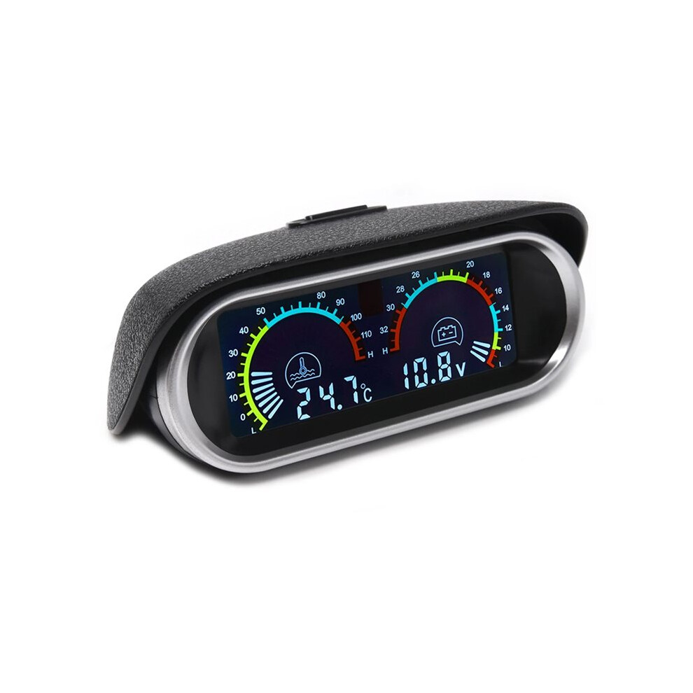 12V 24V Car Water Temp Temperature Gauge 2In 1 Digital Water Temp Gauge +Voltmeter Voltage Meter 6032051743265
