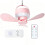 Silent Operation Ceiling Fan Light USB Rechargeable EnergySaving Hanging Fan Light with Remote Control Ceiling Lamp B 1