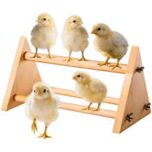 Percha para Gallinero - Barra de Percha para Aves de Corral de Alta Resistencia con Madera Natural - Accesorios Duraderos para Gallineros