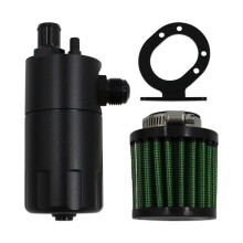 AN10 Baffled Aluminum Oil Catch Can with Breather Tank Kit Universal Racing Oil Catch Can Accessories
