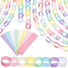 1000 Sheet Paper Chain Garland Strips with Double Sided Tape,DIY Construction Chains for Birthday Wedding Holiday Party