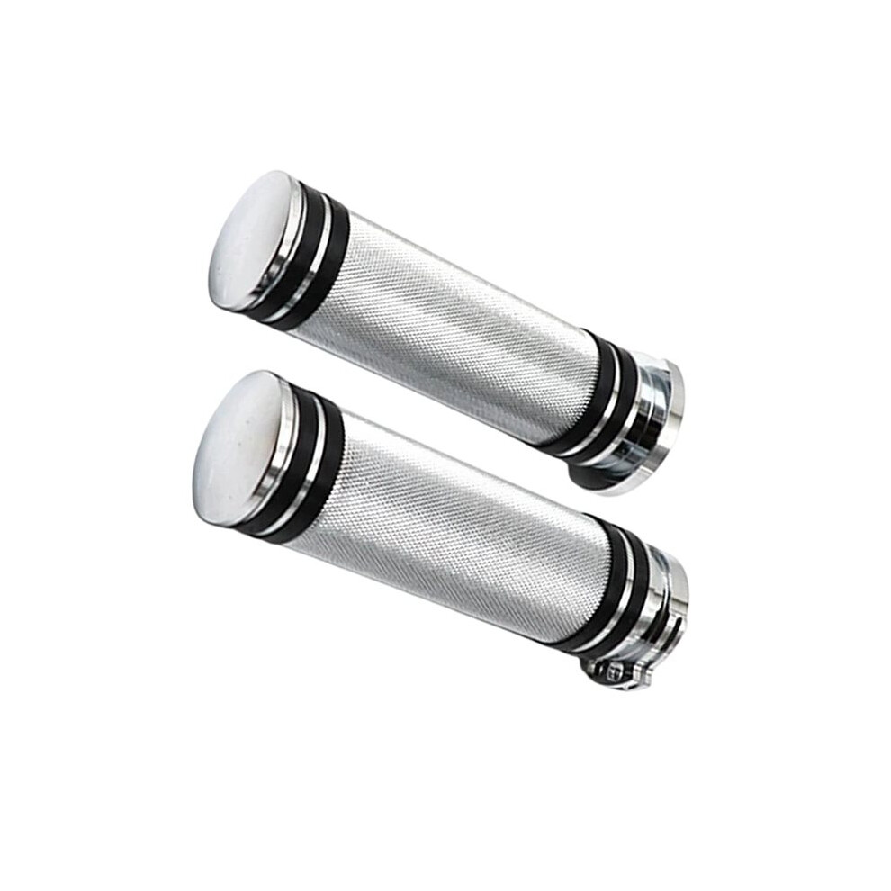 Motorcycle 25Mm Handle Bar Hand Grips Cnc Aluminum For Touring Sportster 883 1200 Vrsc Xl Silver 4711055688285