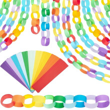 1000 Sheet Paper Chain Garland Strip,Construction DIY Paper Chain for Classroom Home Holiday Party Decor with Tape