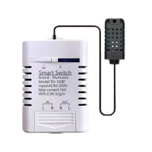 For EWelink WiFI Temperature and Humidity Monitoring 16A 3000W with TH Sensor,for Alexa, HomeA