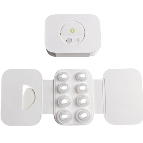 H3CA Soft Ear Tips 8Pack Non-Slip, Noise-Canceling Transparent Replacement Ear Tips for  1/2, Sizes:XS,S,M, L