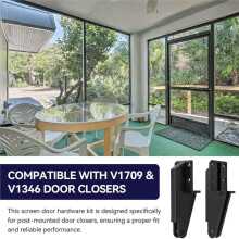 2 Pack Screen Door Jamb Bracket for Door Closer Replacement Post Jamb Bracket for Wright Products V820 V820A