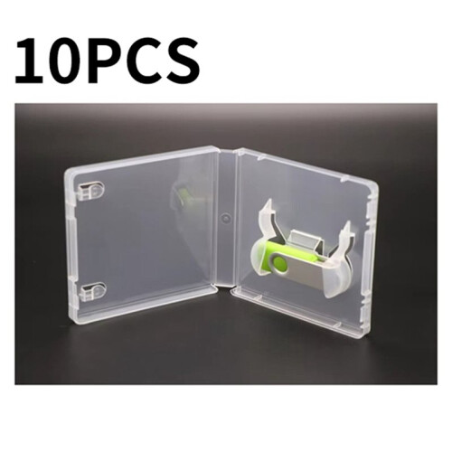 10pcs USB Flash Drive Boxes Protector Transparent Clear Storage Case Dustproof USB Stick Packaging for Memory Drives