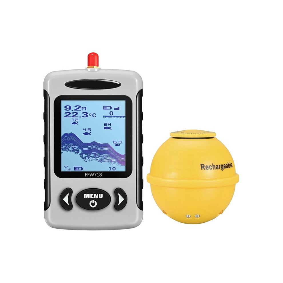 Wireless Sonar Portable Fish Finder Sensor Echo Sounder Alarm River Lake Sea Bed Live 135Ft/45M Us Plug 4712095700593
