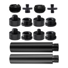 Adattatore per Supporto Microfono da 14 Pezzi con Tubo di Estensione, da 3/8 A 5/8 e Montaggio da 1/4 per Braccio del Microfono, Treppiede per