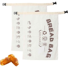 2 Stück Bienenwachs-Brotbeutel, Geeignet für Sauerteig und Selbstgemachten Sauerteig, Lebensmittelaufbewahrungsbeutel, Geeignet zum Einfrieren und