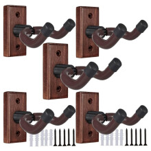 Gitarren-Wandhalterung Aus Holz - 5er-Pack Wandhalterung für Gitarren Zur Sicheren Aufbewahrung und Präsentation Stabile Wandhalterung für Gitarren