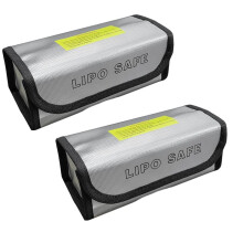 2 Stück Lipo-Batterietasche, Feuerfeste Sicherheits-Batterietasche, Explosionssichere Funktionale Aufbewahrungstasche