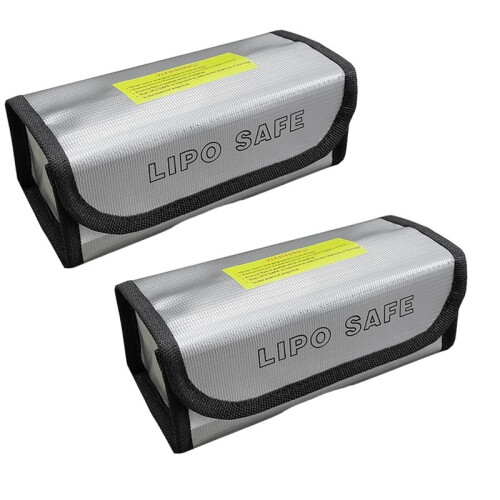 2pcs Lipo Battery Bag, Fireproof Safety Protection Battery Bag Explosion-Proof Functional Storage Guard Safe Pouch