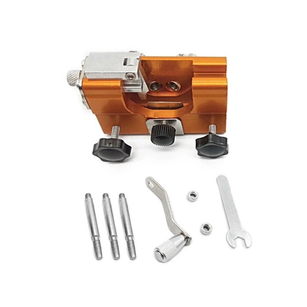 Portable Manual Chain Saw Blade Sharpener Tool Burr Grinding Stone Cleaning Brush Chainsaw Jig Kit For Woodworking 4712420181394