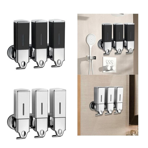 Bathroom Shower Soap Dispenser 1500ml Refillable Convenient Space Saving Shampoos Container Wall Mount for RV A