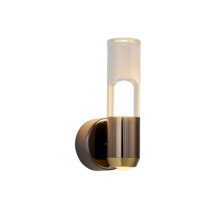 Nordeuropäische Moderne, Schlichte Acryl-Wandleuchten mit Goldener LED-Beleuchtung für Flure