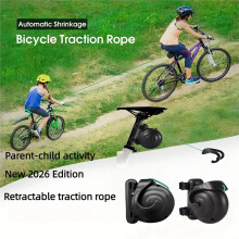 Automatic Shrinkage Bicycle Traction Rope Elastic Shock Absorbing Bike Tow Rope for Parent-Child Family Outdoor Cycling