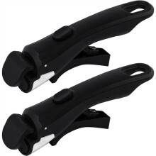 Lot de 2 Poignées Détachables, Poignées de Rechange Universelles pour Ustensiles de Cuisine, Version Noire, avec Effet Antidérapant