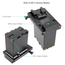 New V Mount Battery Plate to BP-U Dummy Battery for  BP-U60 BP-U30 BP-U90 PXW-Z280 X280 FS5 FX6 X160 X180