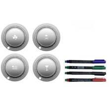 4pcs Personalized Alignment Tool with Alphabet Pattern and Pen for Putting Practice