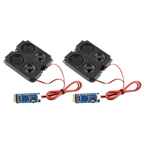 2 Módulos de Codec de Áudio WM8960 para Raspberry Pi com Tela LCD de 5/7 Polegadas e Alto-Falante de 8Ω 5W para Monitores DIY