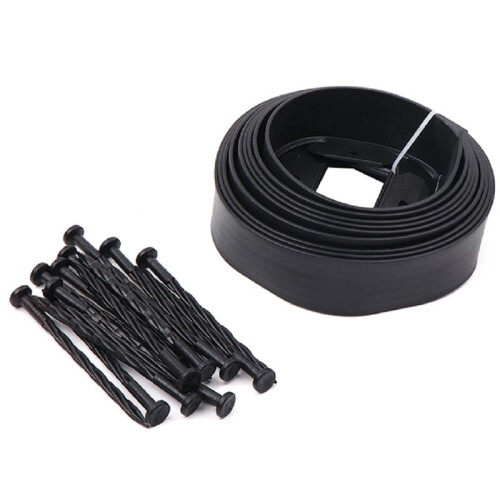 L-Shaped Stone and Grass Isolation Border, Thicken Tree Ring Retainer, Plastic Lawn Root Barrier Strip A