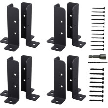 Deck Post Anchor Base Brackets Adjustable Porch Support Base Brackets Fence Support for Outdoor,Wood Fence,Post Holders
